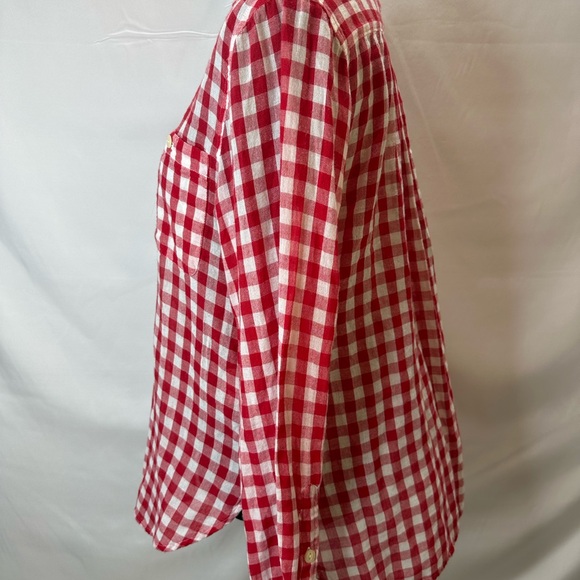 Ralph Lauren Denim and Supply Red/White Gingham long sleeve 💯 cotton Size L - Picture 8 of 13